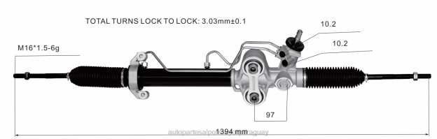 cremallera de dirección asistida 19330567 19133646 19207492 p15851001 Autopartes Paraguay - 4BJ82695 CHEVROLET