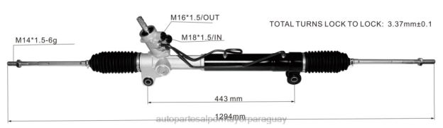 cremallera de dirección asistida 96626519 96626518 04817547 96626520 Venta De Autopartes Paraguay - 4BJ82706 CHEVROLET