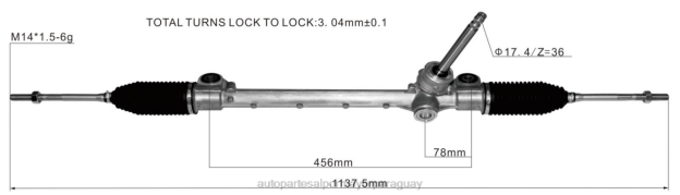 cremallera de dirección asistida 45502-bz090 Mayoristas De Repuestos De Auto - 4BJ82812 DAIHATSU