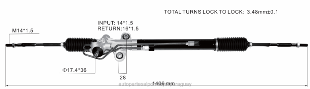 Cremallera de dirección asistida 53601-tk8-a01 Venta De Autopartes Paraguay - 4BJ82526 HONDA