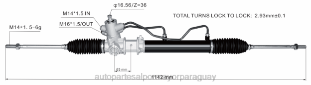 cremallera de dirección asistida 57700-22600 Autopartes Asunción Paraguay - 4BJ82767 HYUNDAI/KIA