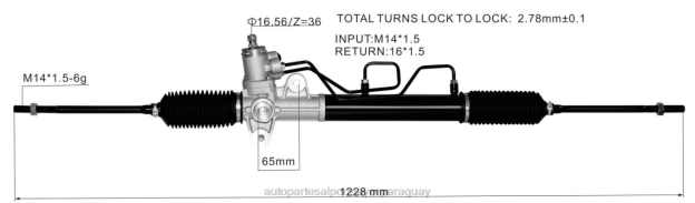 cremallera de dirección asistida 57700-22601 57700-2f100 577002f650 577002f101 57710-2f000 Autopartes Paraguay - 4BJ82735 HYUNDAI/KIA