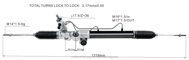 cremallera de dirección asistida 8-97943521-0 Autopartes Asunción Paraguay - 4BJ82607 ISUZU