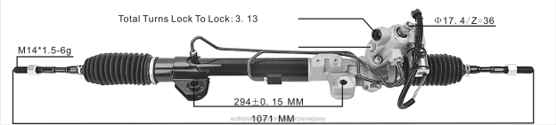 cremallera de dirección asistida 49001-jn30a 49200-jn30a Autopartes Asunción Paraguay - 4BJ82597 NISSAN