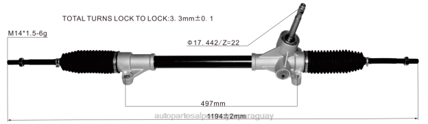 cremallera de dirección asistida 23641782 Venta De Autopartes Paraguay - 4BJ82836 WULING