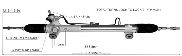 cremallera de dirección asistida 44250-26610 Venta De Autopartes Paraguay - 4BJ82486 TOYOTA