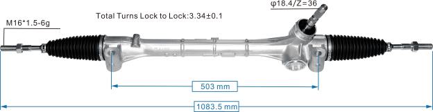 cremallera de dirección asistida 45510-58060 Autopartes Asunción Paraguay - 4BJ82497 TOYOTA