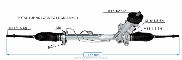 cremallera de dirección asistida 6q2423055p Venta De Autopartes Paraguay - 4BJ82426 VOLKSWAGEN
