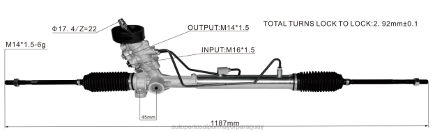 cremallera de dirección asistida 6r1423055bx Venta De Repuestos Para Motos Al Por Mayor En Paraguay - 4BJ82423 VOLKSWAGEN